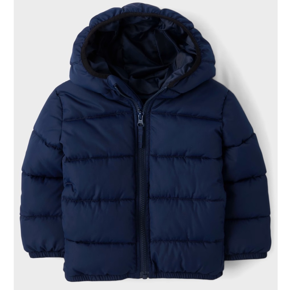 The Children's Place Tidal Toddler Boys Hooded Puffer Jacket - Blue 4T